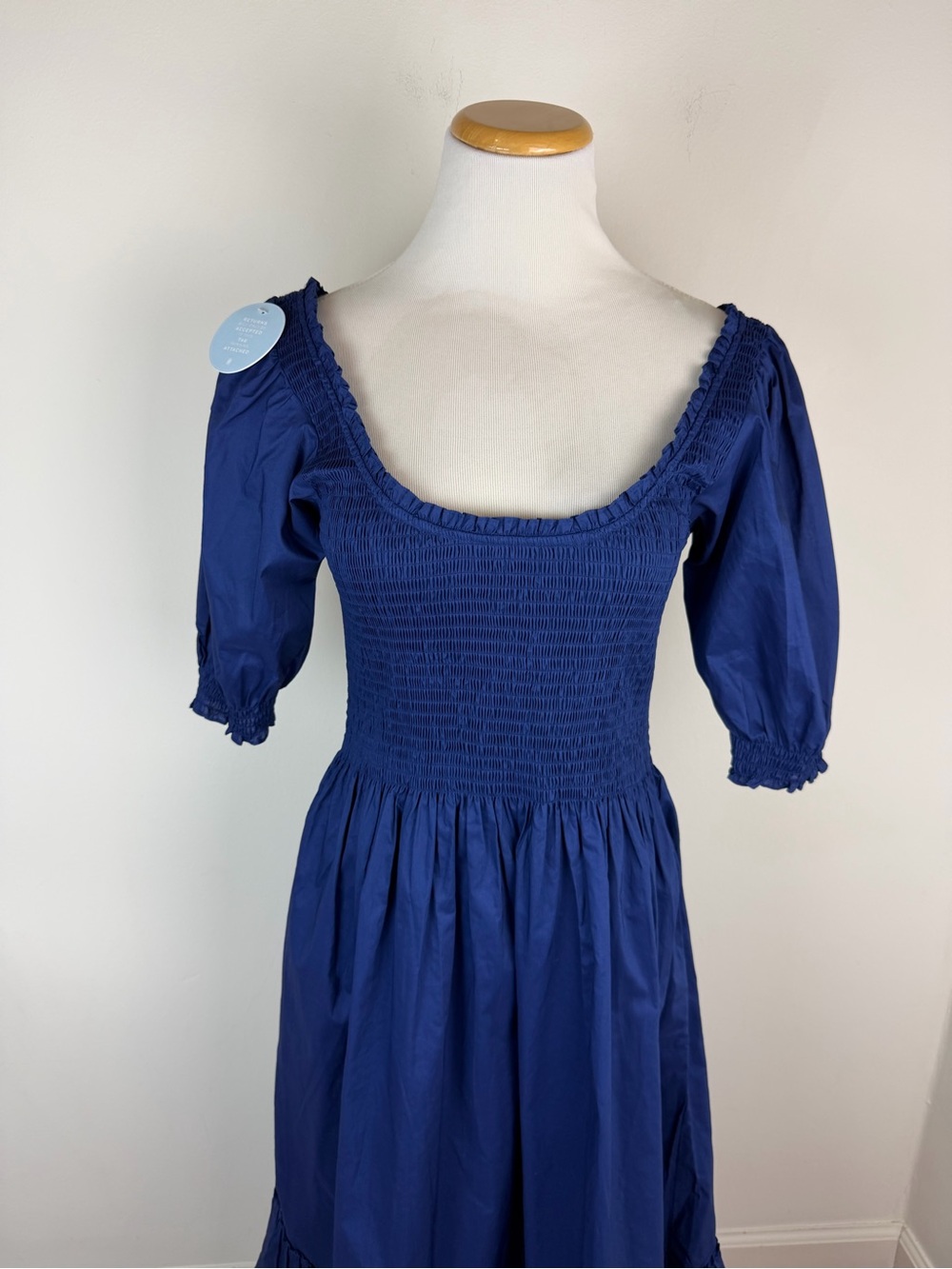 NWT Hill House Home Navy Blue Cotton Louisa Nap Midi Dress Size S - Picture 3 of 7
